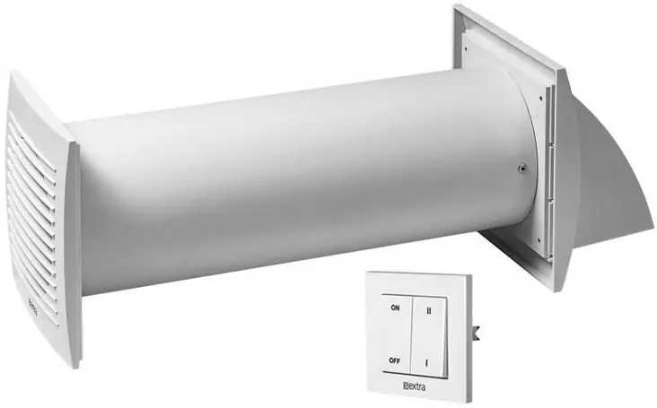 E-extra ilmanvaihtokone läm.talteenottolla - Poistoilmapuhaltimet - 4750492013885 - 1