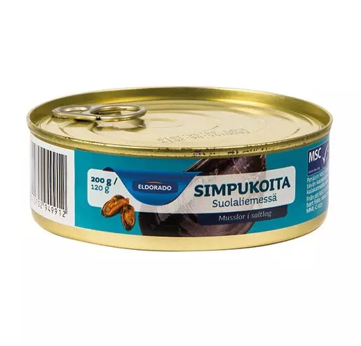Eldorado Simpukoita suolaliemessä - Kalasäilykkeet - 6430060508545 - 1