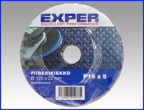 Exper fiiberikiekko 125x22mm K16 5kpl - Hiomalaikat - 6438081012775 - 1
