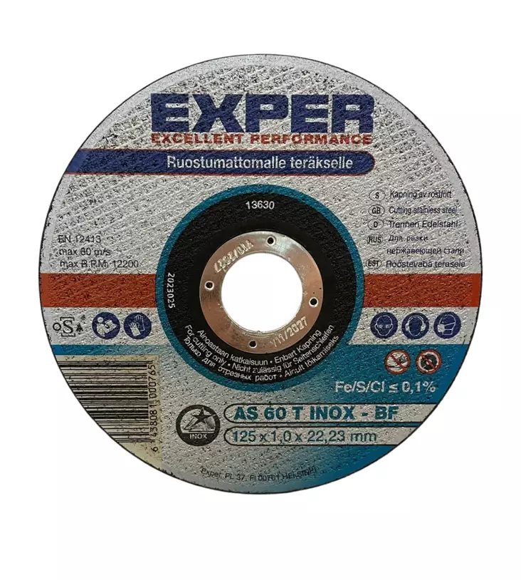 Exper katkaisulaikka rosterille 125x1,0x22mm - Katkaisulaikat - 6438081000765 - 2