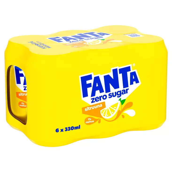 Fanta Sitruuna Zero 0,33l 6-pack - Virvoitusjuomat ja mixerit - 6415600577595 - 1