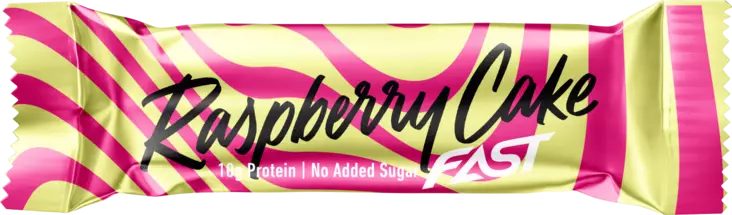 Fast proteiinipatukka raspberry cake 45g - Murot, myslit ja hiutaleet - 6430056284125 - 1