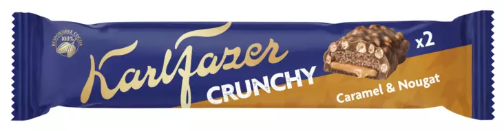 Fazer Crunchy caramel nougat 55g - Suklaat - 6416453017405 - 1