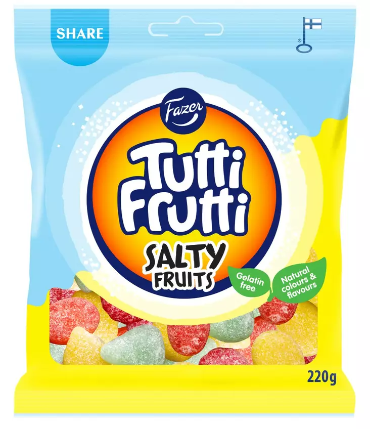 Fazer Tutti Frutti salty fruits 220g - Makeiset - 6416453066625 - 1