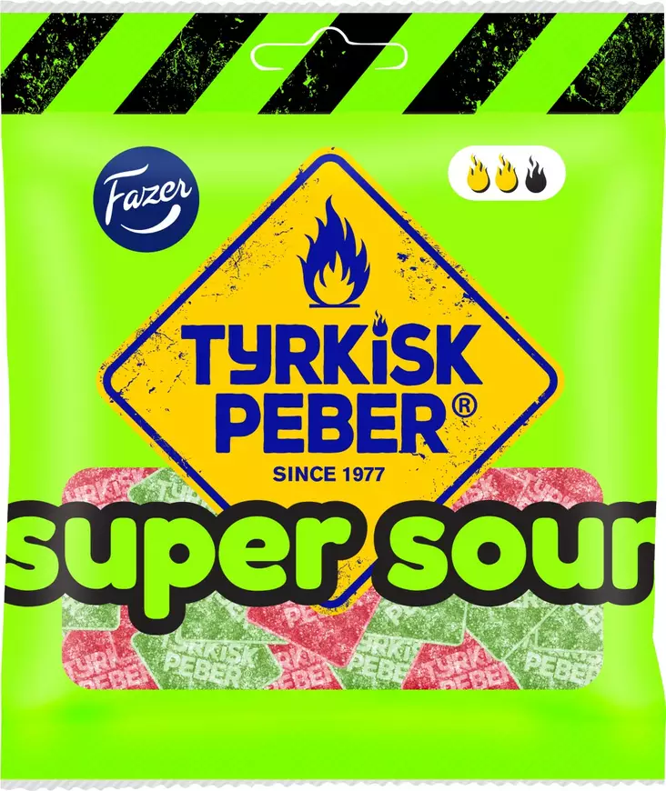 Fazer Tyrkisk peber super sour 80g - Makeiset - 6416453051065 - 1