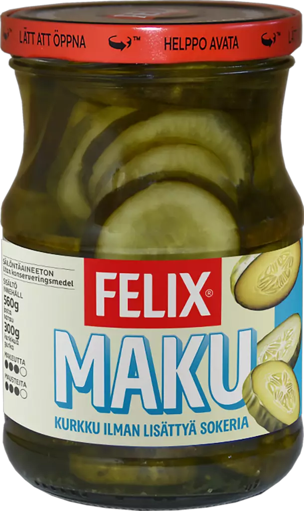 Felix Maku 560/300g viipaloituja kurkkuj - Säilykkeet, hillot ja marmeladit - 6424908461635 - 1