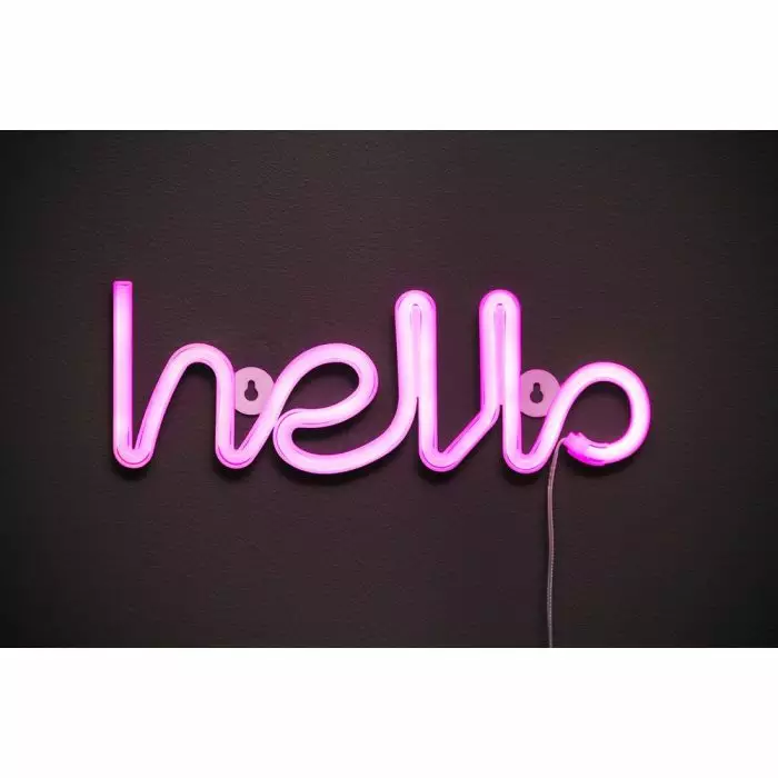 Finnlumor Led-valo teksti Hello pinkki - Jouluvalot - 6410416480855 - 1