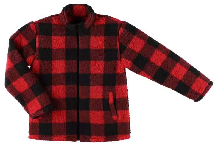 Fleecetakki Ruutu Puna/Musta S/M - XXL lajitelma - Miesten paidat ja puserot - 6410416341415 - 2