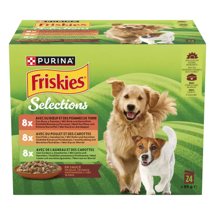 Friskies Adult kastike lajitelma 24x85g - Koiran märkäruoat - 8445290852915 - 1