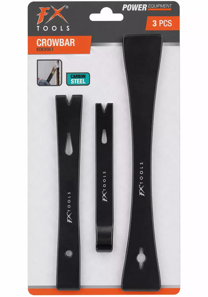 FX Tools 3-osainen purkurautasarja - Sorkkaraudat ja vääntötyökalut - 8721037394215 - 1