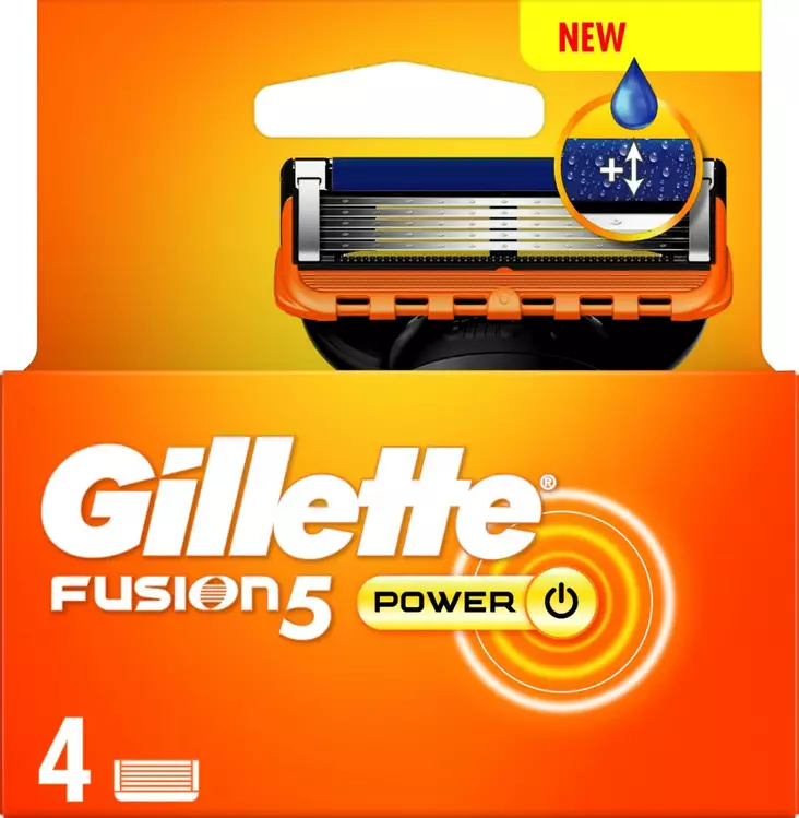 GILLETTE FUSION POWER TERÄT 4KPL - Hiustenhoito ja hiuskoristeet - 7702018852475 - 1