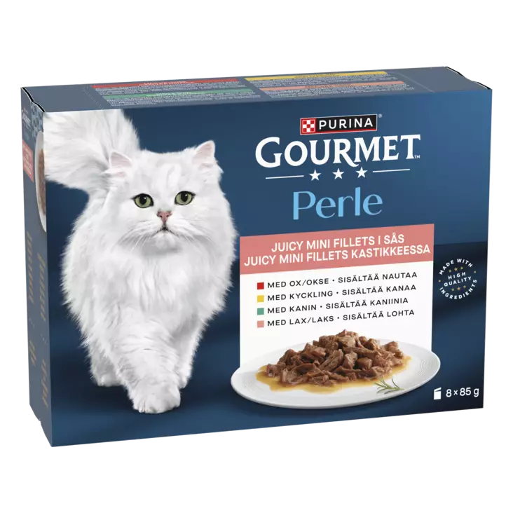 Gourmet Perle Minifilets kast laj. 8x85g - Kissan märkäruoat - 3222270552745 - 1