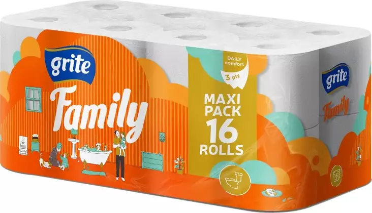 Grite Family WC-paperi 16rll - WC-paperit - 4770023141115 - 1