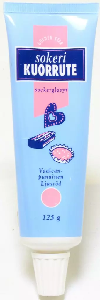 Gs sokerikuorrute vaaleanpunainen 125g - Leivontamausteet ja -ainekset - 6434800006865 - 1