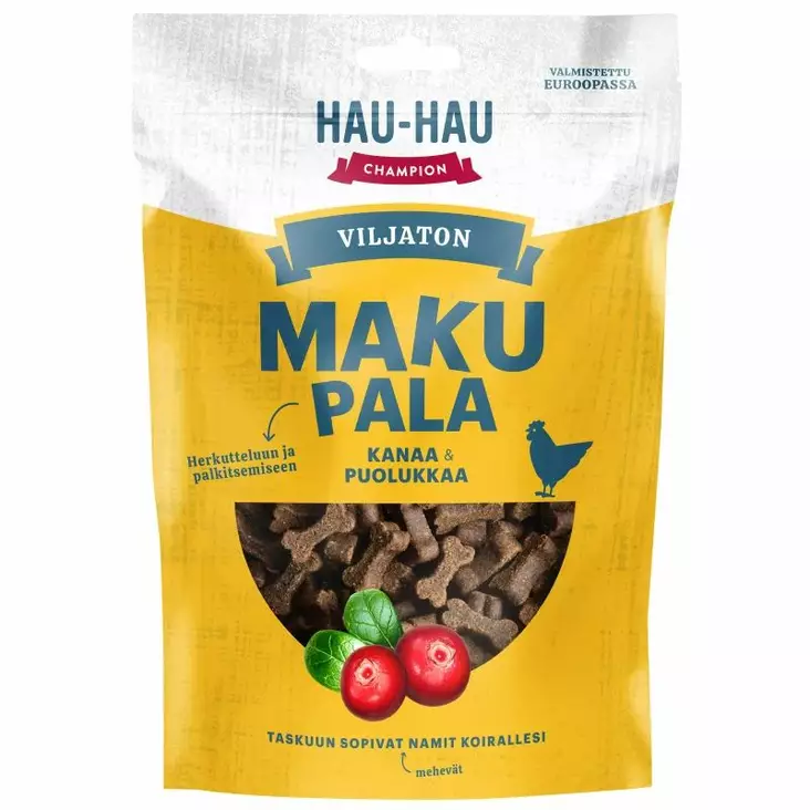 Hau-Hau Champion Viljaton Makupala kana-puolukka 200g - Koiran herkut - 6430076892935 - 1