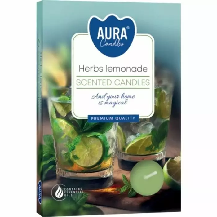 Herbs lemonade tuoksulämpökynttilä 6kpl - Tuoksukynttilät - 5906927053295 - 1