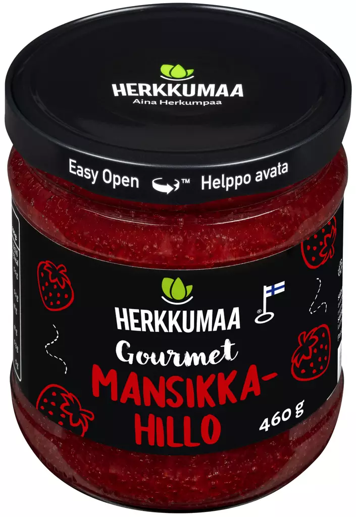 HERKKUMAA GOURMET MANSIKKAHILLO 460G - Kissat - 6410840073005 - 1