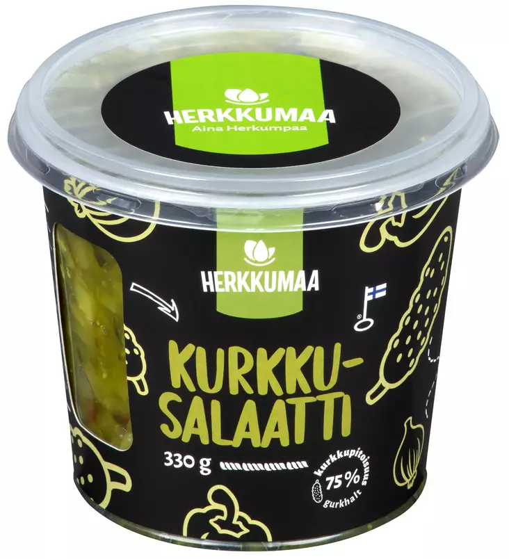 Herkkumaa kurkkusalaatti 330g - Kissan lelut - 6410840055995 - 1