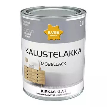 Ilves Kalustelakka Kirkas Puolihimmeä 0,9L - Lakat - 6430026950715 - 1