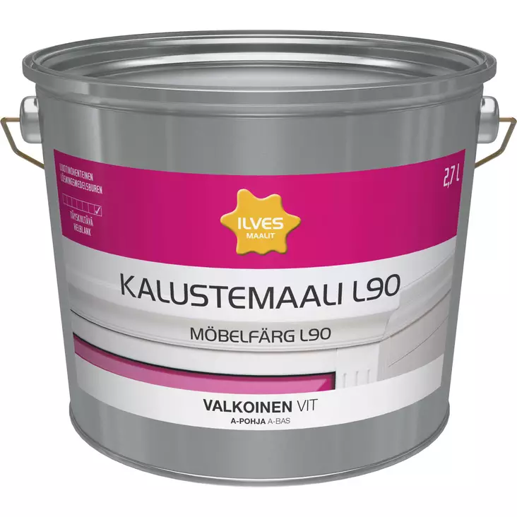 Ilves Kalustemaali L90 Valkoinen 2,7L - Kalustemaalit ja ikkuna/ovimaalit - 6430026950845 - 1