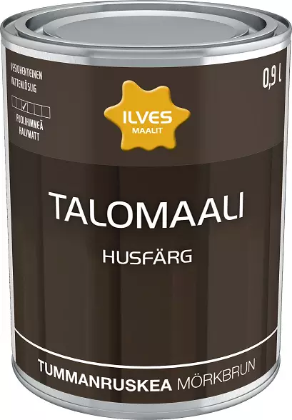 Ilves Talomaali Tummanruskea RR32 0,9L - Talomaalit - 6430026952665 - 1
