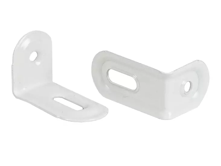 Kalustekulma terästä valkoinen 4 kpl - Kalustehelat - 6414671050785 - 1