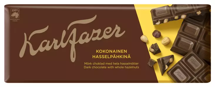 KARLFAZER KOK.HASSELPÄHKINÄ TUMMA - Karkit - 6416453015265 - 1