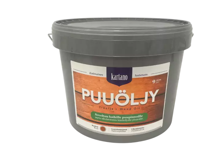 Kartano Puuöljy Ruskea Vesiohenteinen 9L - Puuöljyt - 6438168098005 - 1