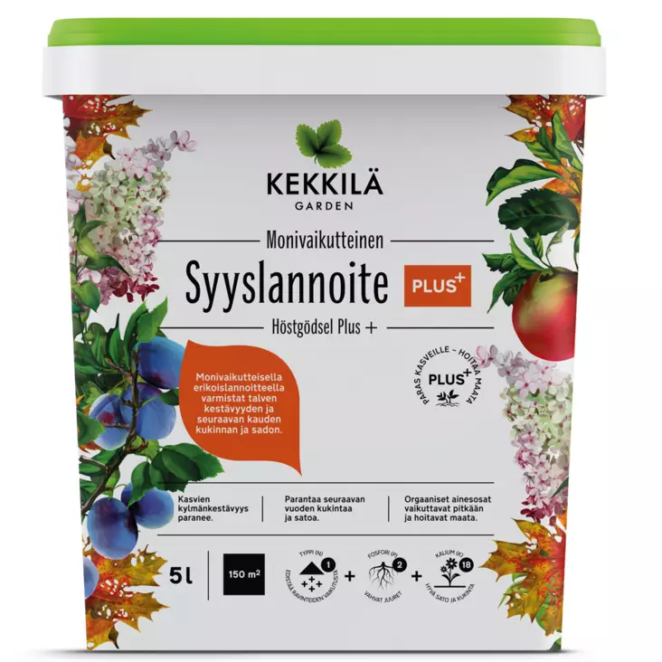 KEKKILÄ SYYSLANNOITE PLUS+ 5l - Puutarhalannoitteet - 6433000623735 - 1