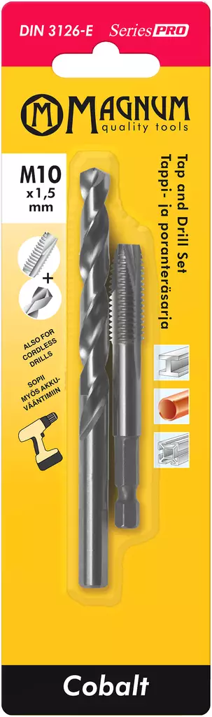 Kierretappi ja poranterä M10 - Kierretyökalut - 6418868968105 - 1