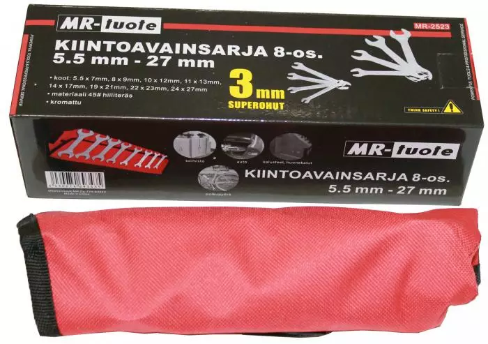 Kiintoavainsarja 8-os. 5.5-27 mm OHUT - Avainsarjat - 6430074693435 - 1