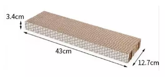 Kissan raapimisalusta pahvia 43x12,7x3,4 - Kissan tarvikkeet - 6438159999175 - 1
