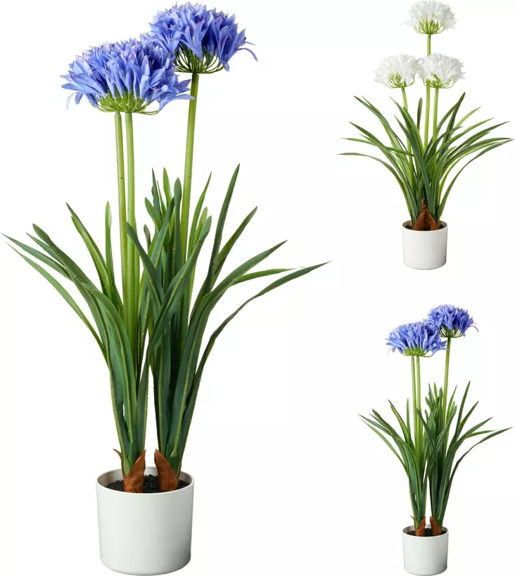 Kukkiva kukka ruukussa 50x80cm - Tekokasvit ja -kukat - 8721037896375 - 1