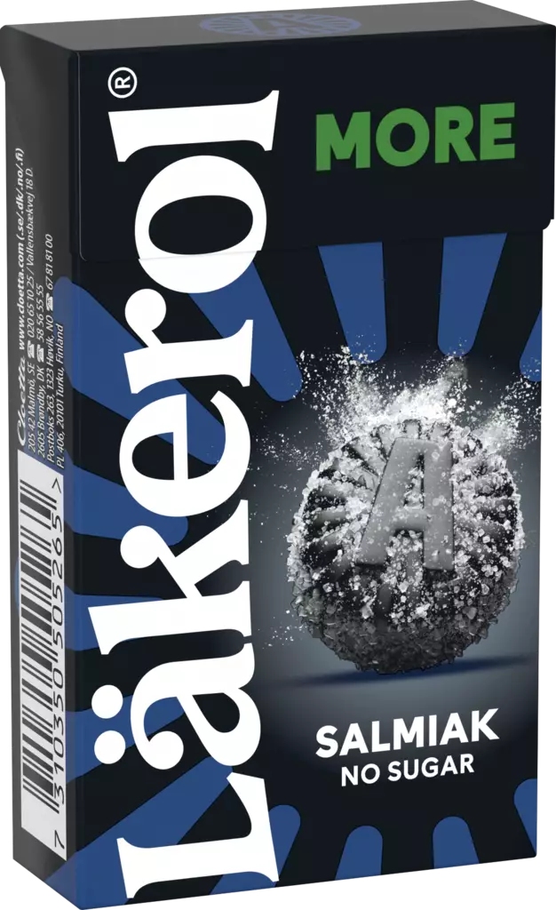 Läkerol more salmiak no sugar 30g - Karkit - 7310350505265 - 1
