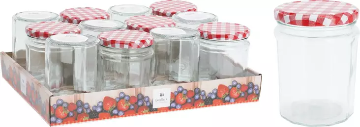 Lasipurkki metallikannella 450ml - Lasipullot ja -purkit - 8721037067935 - 1