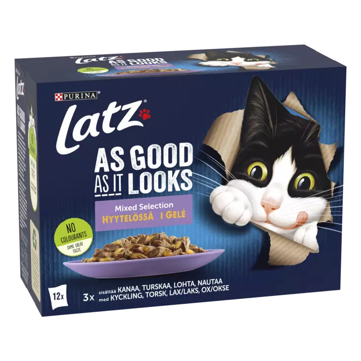 Latz Agail Mixed laj. hyytelössä 12X85g - Kissan märkäruoat - 8445290599025 - 1
