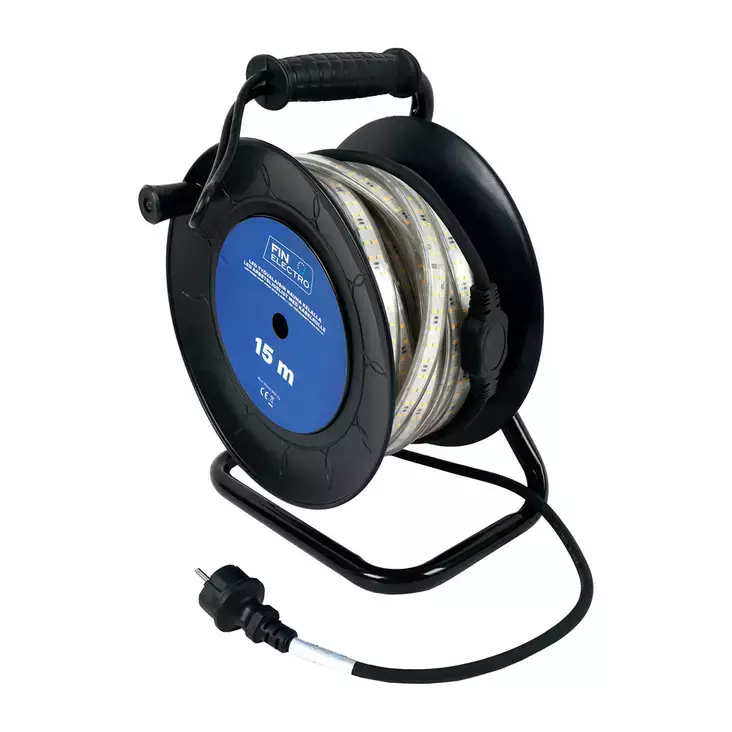 LED-työvalonauha kelalla 230 V 15 m 22500 lm 4000 K IP44 - Työvalaisimet  - 6418536030455 - 1