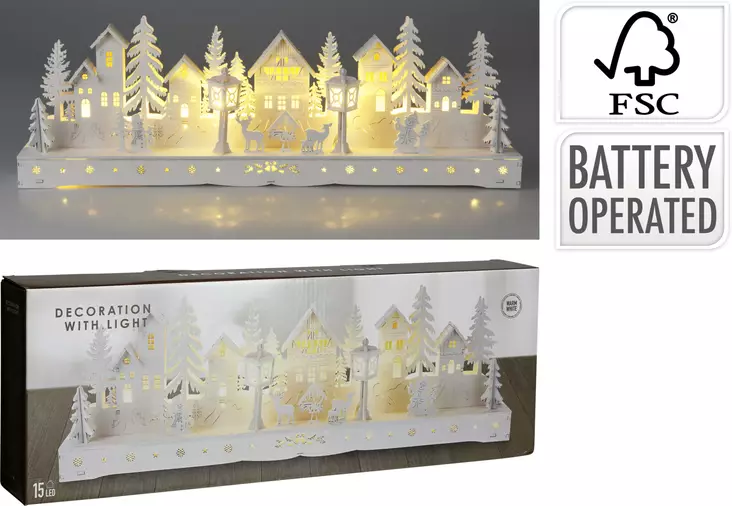 Led valotalo 45cm - Jouluvalot - 8721037137775 - 1