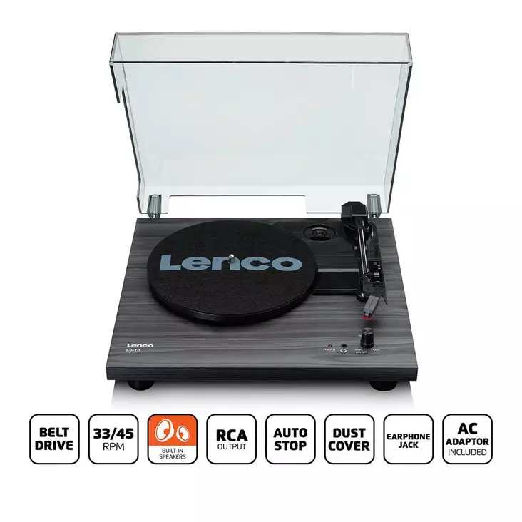Levysoitin lenco ls-10bk musta - Radiot, soittimet ja radiopuhelimet - 8711902040965 - 1