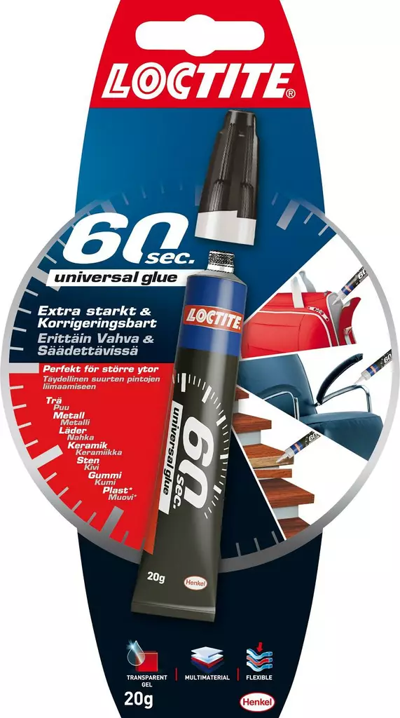 Loctite 60sec yleisliima 20g - Liimamassat ja asennusliimat - 4015000433235 - 1