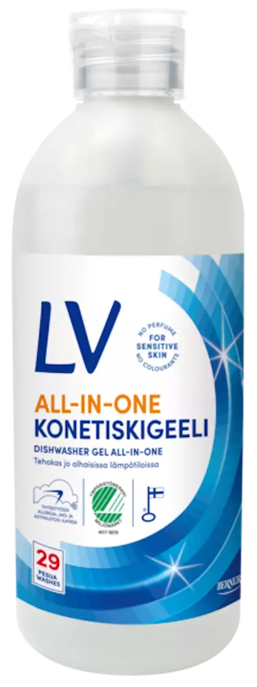 LV All-in-one konetiskigeeli 500ml - Astianpesuaineet - 6414505188325 - 1