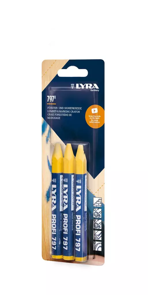 Lyra öljyliitu profi 797 keltainen 3kpl - Merkkausvälineet - 4084900408285 - 1