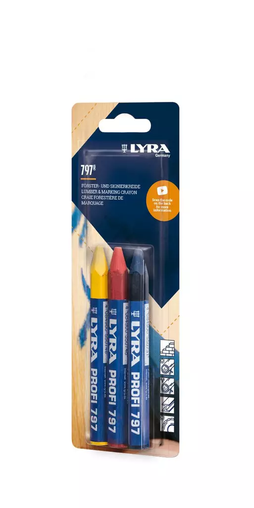 Lyra profi öljyliitu 797 3kpl 3-väriä - Merkkausvälineet - 4084900408315 - 1
