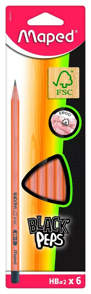 Maped lyijykynä hb 6kpl kp - Lyijykynät ja lyijyt - 3154148500315 - 1