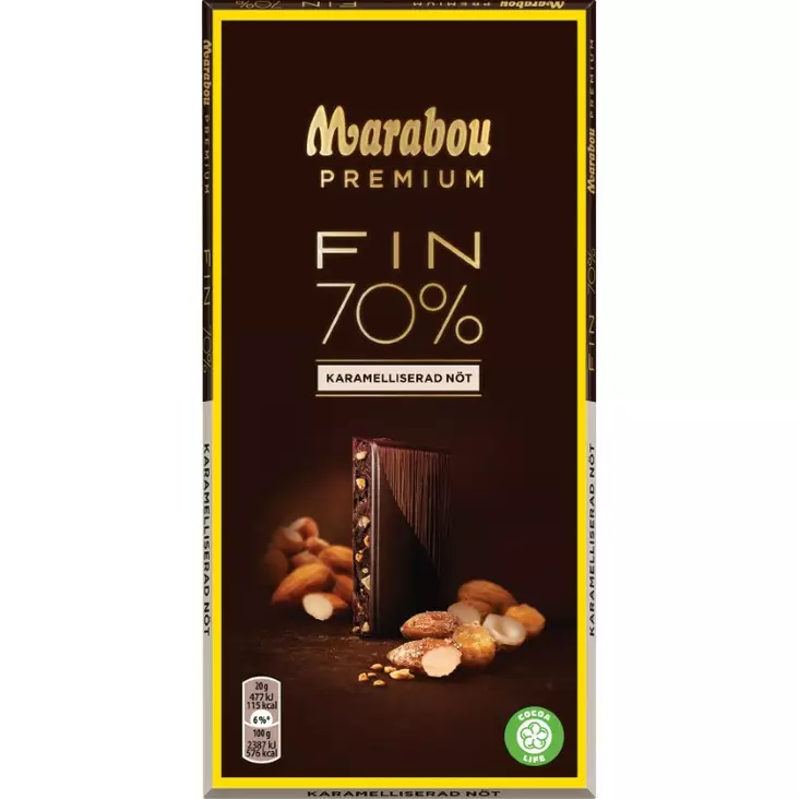 Marabou fin 70% karamelliserad nöt 100g - Koirat - 7622201517885 - 1