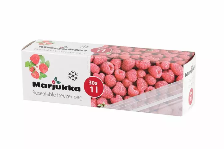 Marjukka pakastuspussit 1l avaa- sulje - Kertakäyttö pakastusrasiat ja -pussit - 6410416276885 - 1