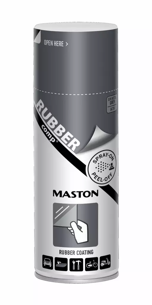 Maston RUBBERcomp Metallinharmaa 400ml - Spraymaalit - 6412490027445 - 2