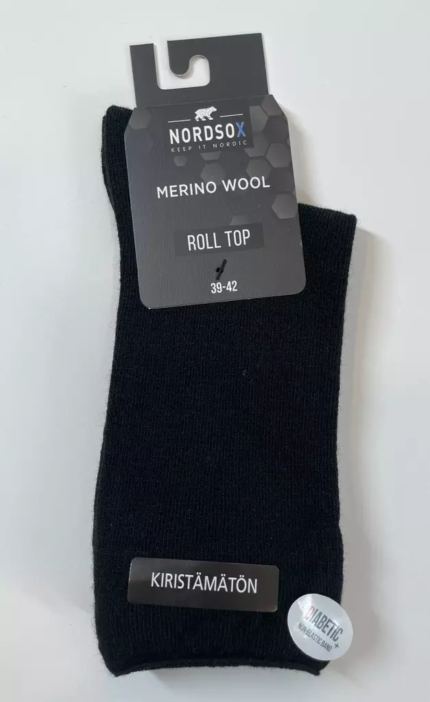 Nordsox merinovillasukka musta 39-42 - Naisten sukat ja sukkahousut - 6438159922005 - 1