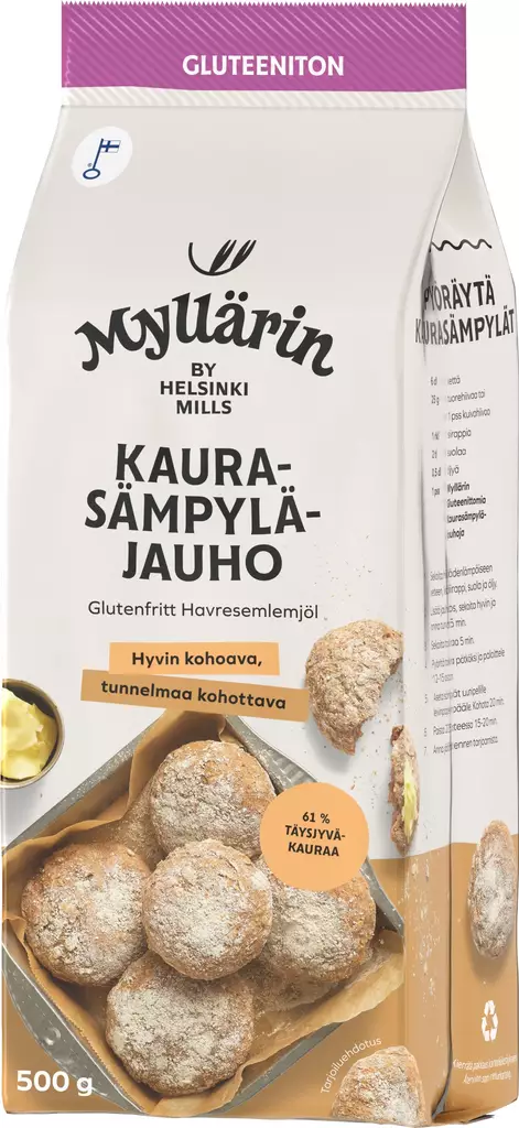 Myllärin kaurasämpyläjauho 500g - Pastat, riisit ja jauhot - 6415000164395 - 1