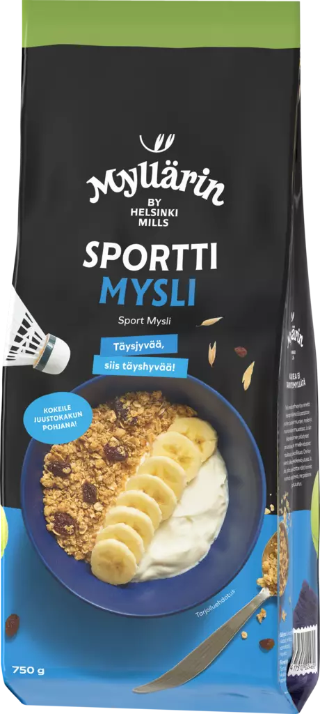 Myllärin mysli sportti 750g - Murot, myslit ja hiutaleet - 6417510024695 - 1